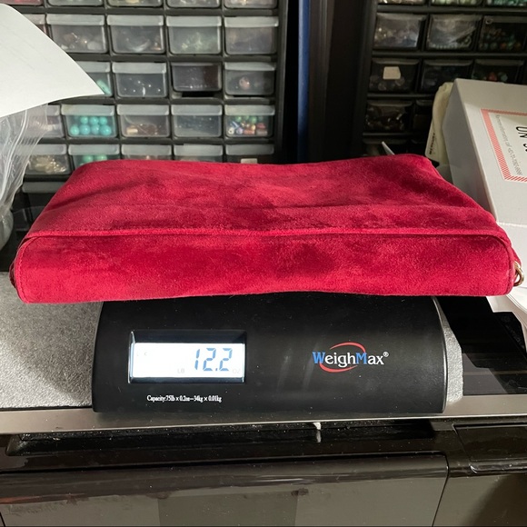 ANN TAYLOR Bella red Suede leather clutch bag - Picture 13 of 14